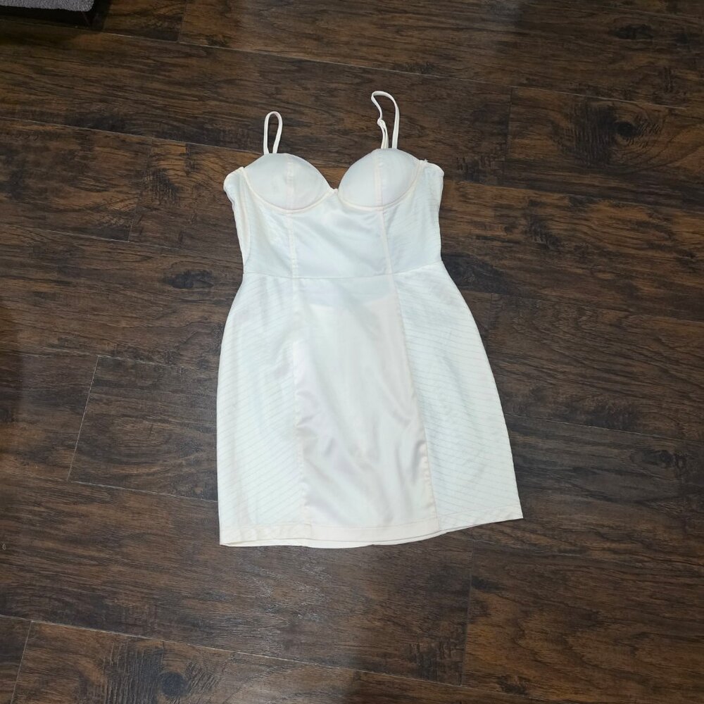 TOBI White Satin Dress - Picture 2 of 3